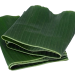 fresh and frozen banana leaves